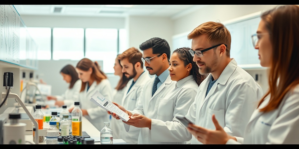 Scientists analyze genetic samples in a lab, surrounded by advanced equipment, symbolizing hope for LCH research. 3.png