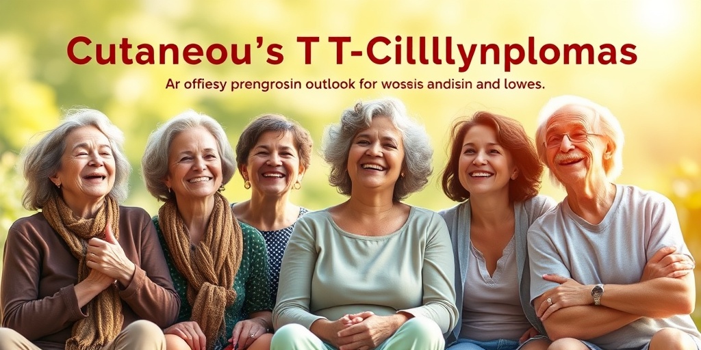 Survivors of Cutaneous T-Cell Lymphomas engaging in supportive activities, radiating hope and resilience in a soothing green environment.  5.png